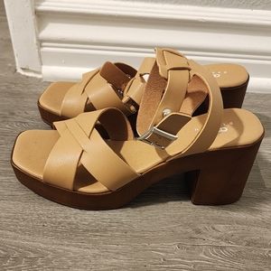 ASOS tan chunky sandals